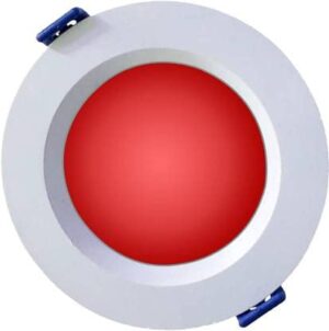 LEDIFY 9 Watt Round LED Concealed Panel Light Red Color Ceiling Surface Light Downlight for Ceiling