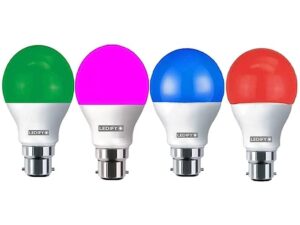 LEDIFY 9 Watt Multicolour Combo LED Light Bulb Pink, Green,